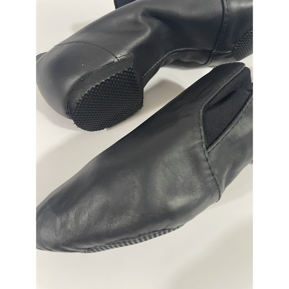 Bloch Dance Men's Elasta Bootie Leather and Elastic Split Sole Jazz Shoe Black 3 - Picture 4 of 12